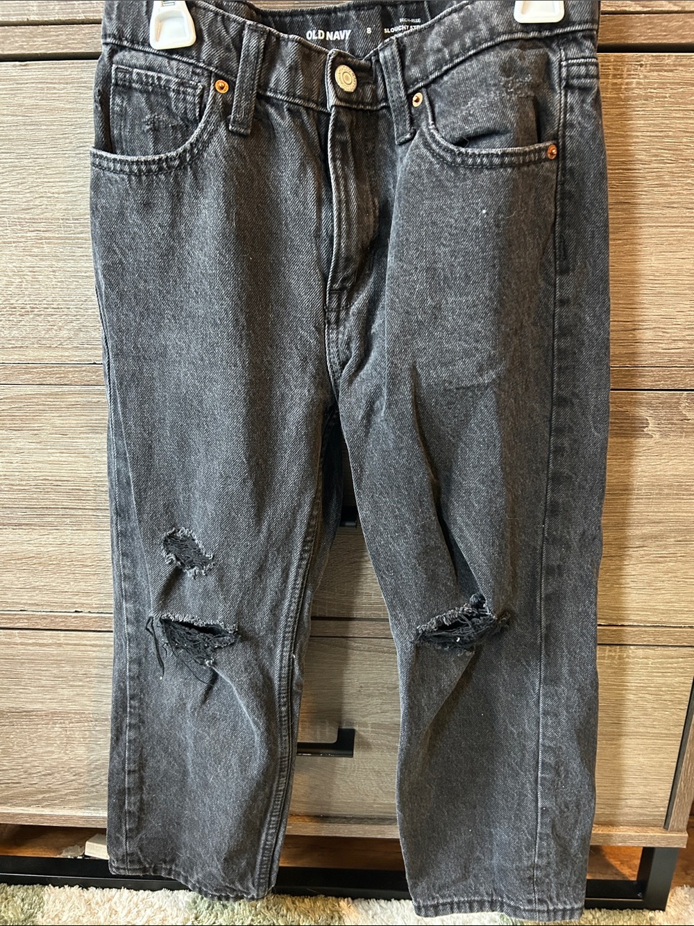 Old Navy Distressed Black Jeans
